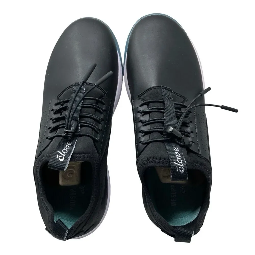 Clove Sneakers Mens 7.5 Black Blue Classic Healthcare Nurse Shoes Comfort *READ*